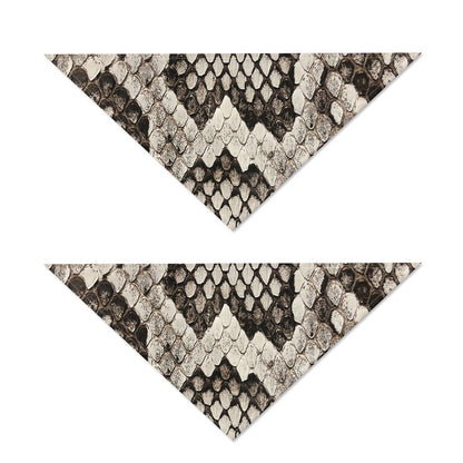 Beige Snakeskin Print Dog Bandana