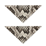 Beige Snakeskin Print Dog Bandana
