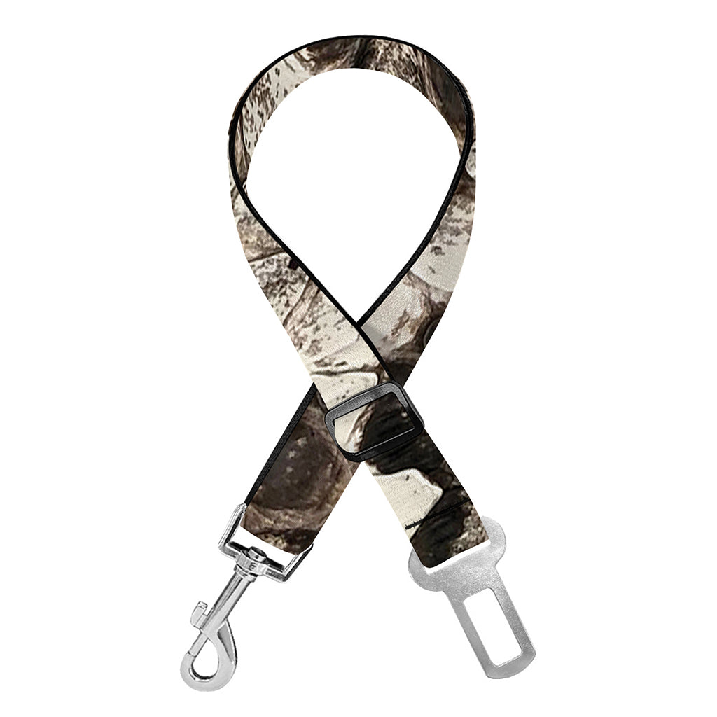 Beige Snakeskin Print Dog Seat Belt