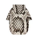 Beige Snakeskin Print Dog Zip Up Hoodie