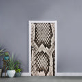 Beige Snakeskin Print Door Sticker