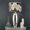 Beige Snakeskin Print Drum Lamp Shade