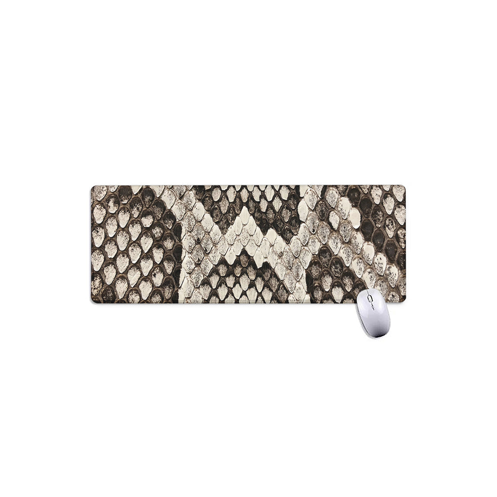 Beige Snakeskin Print Extended Mouse Pad