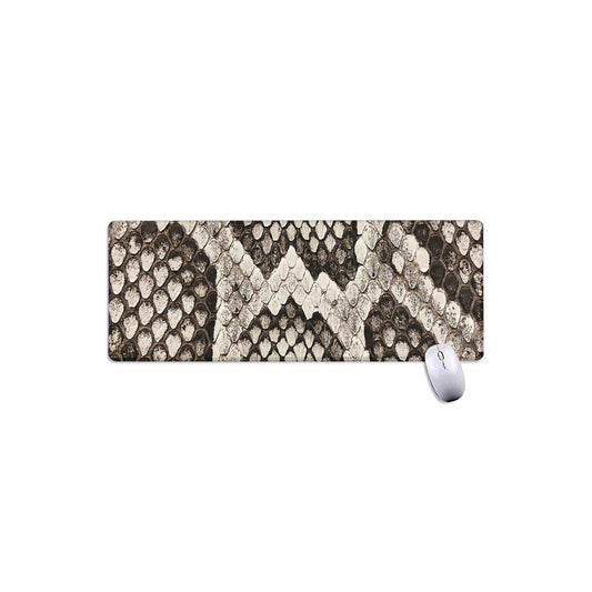Beige Snakeskin Print Extended Mouse Pad