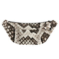 Beige Snakeskin Print Fanny Pack