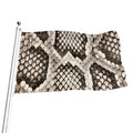 Beige Snakeskin Print Flag