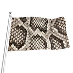 Beige Snakeskin Print Flag