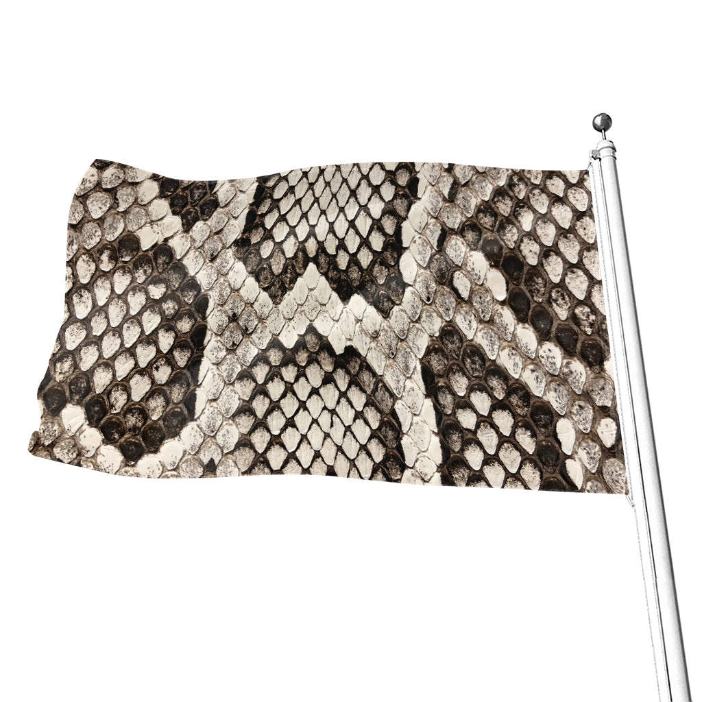 Beige Snakeskin Print Flag