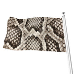 Beige Snakeskin Print Flag