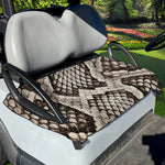 Beige Snakeskin Print Golf Cart Seat Cover