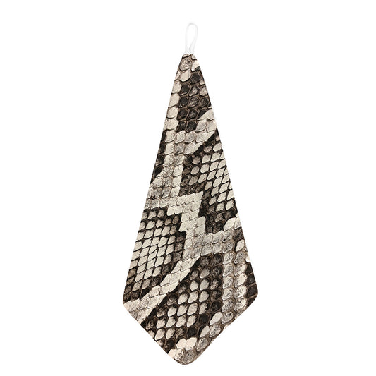 Beige Snakeskin Print Hand Towel
