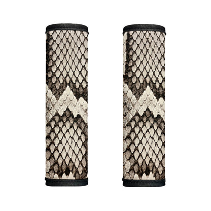 Beige Snakeskin Print Handle Covers