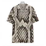 Beige Snakeskin Print Hawaiian Shirt
