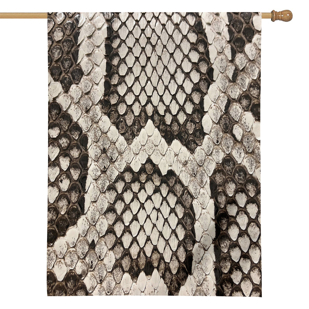Beige Snakeskin Print House Flag
