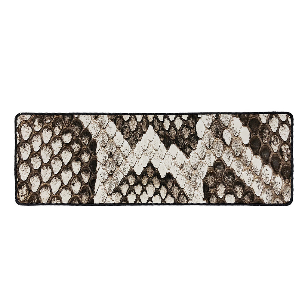 Beige Snakeskin Print Long Kitchen Mat