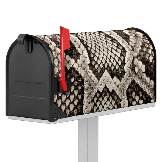Beige Snakeskin Print Mailbox Cover