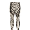 Beige Snakeskin Print Men's Leggings