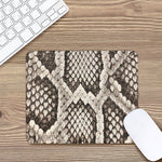 Beige Snakeskin Print Mouse Pad