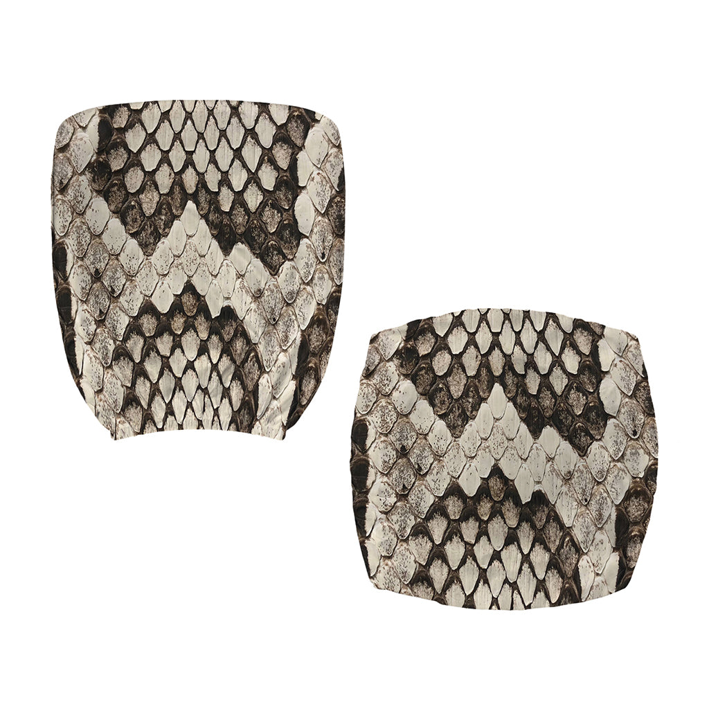 Beige Snakeskin Print Office Chair Cover