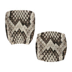 Beige Snakeskin Print Office Chair Cover