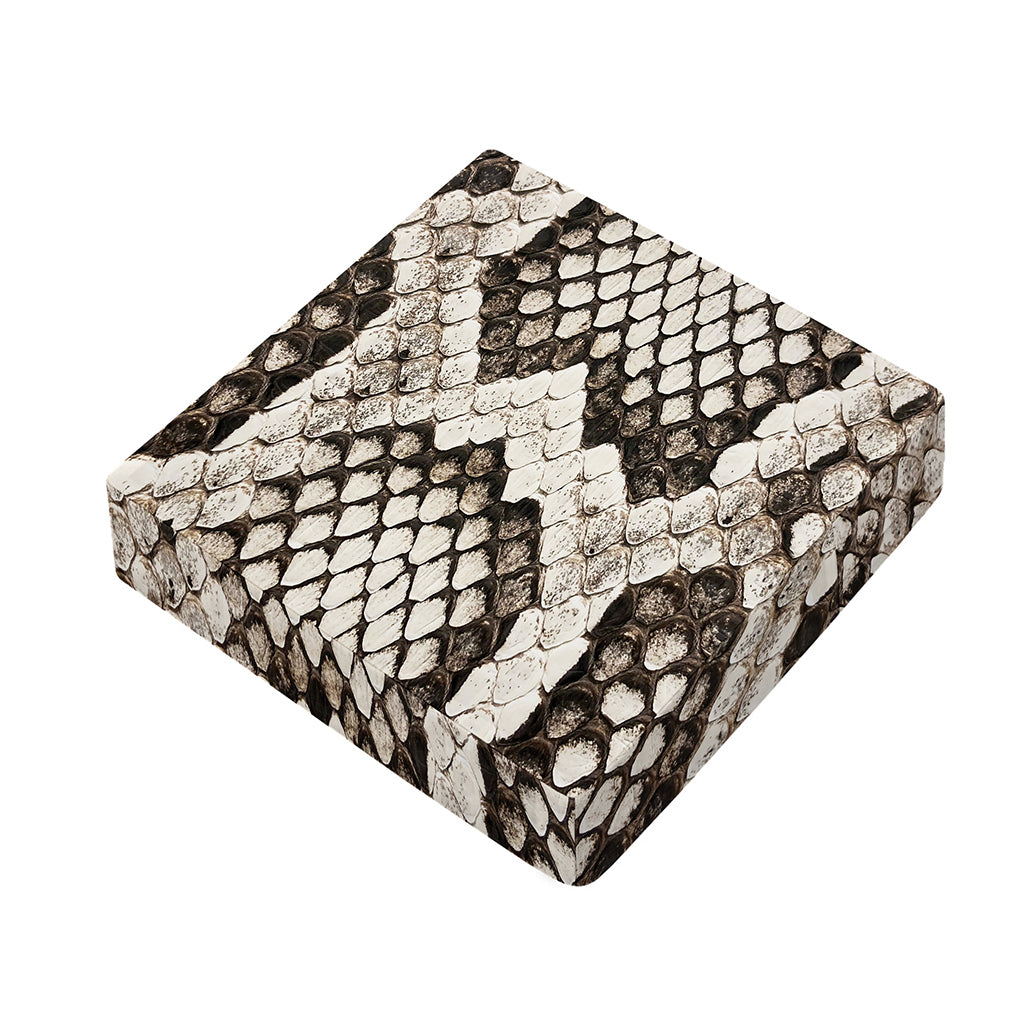 Beige Snakeskin Print Outdoor Seat Cushion Cover