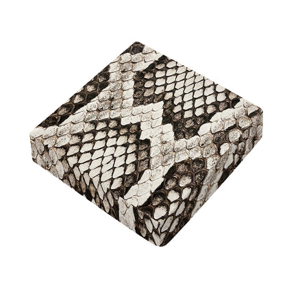 Beige Snakeskin Print Outdoor Seat Cushion Cover
