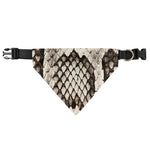 Beige Snakeskin Print Over The Collar Dog Bandana