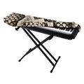 Beige Snakeskin Print Piano Keyboard Cover