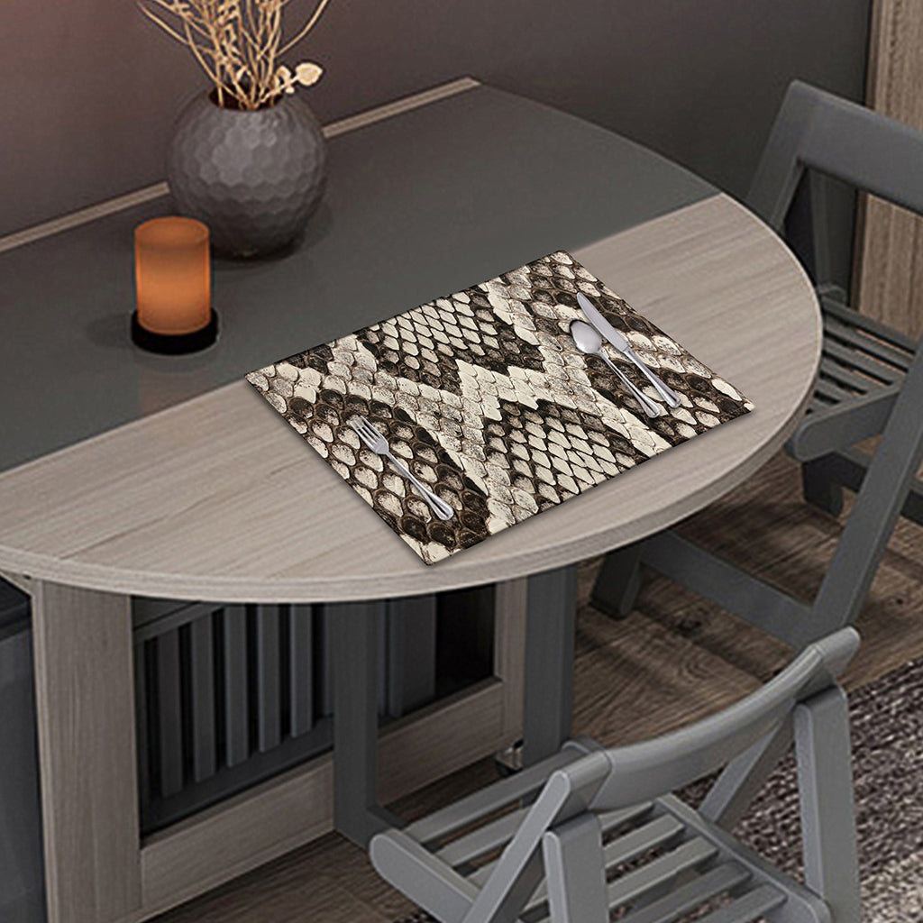 Beige Snakeskin Print Placemat