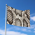 Beige Snakeskin Print Polyester Flag