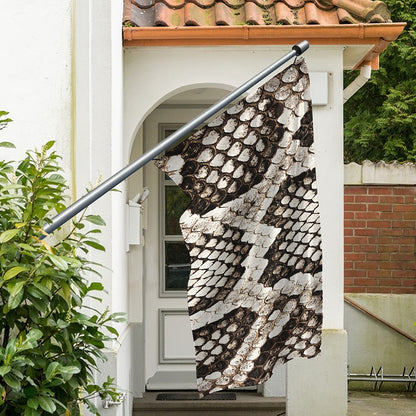 Beige Snakeskin Print Polyester Flag