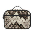 Beige Snakeskin Print Portable Lunch Bag