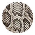 Beige Snakeskin Print Round Blanket