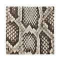 Beige Snakeskin Print Silk Bandana
