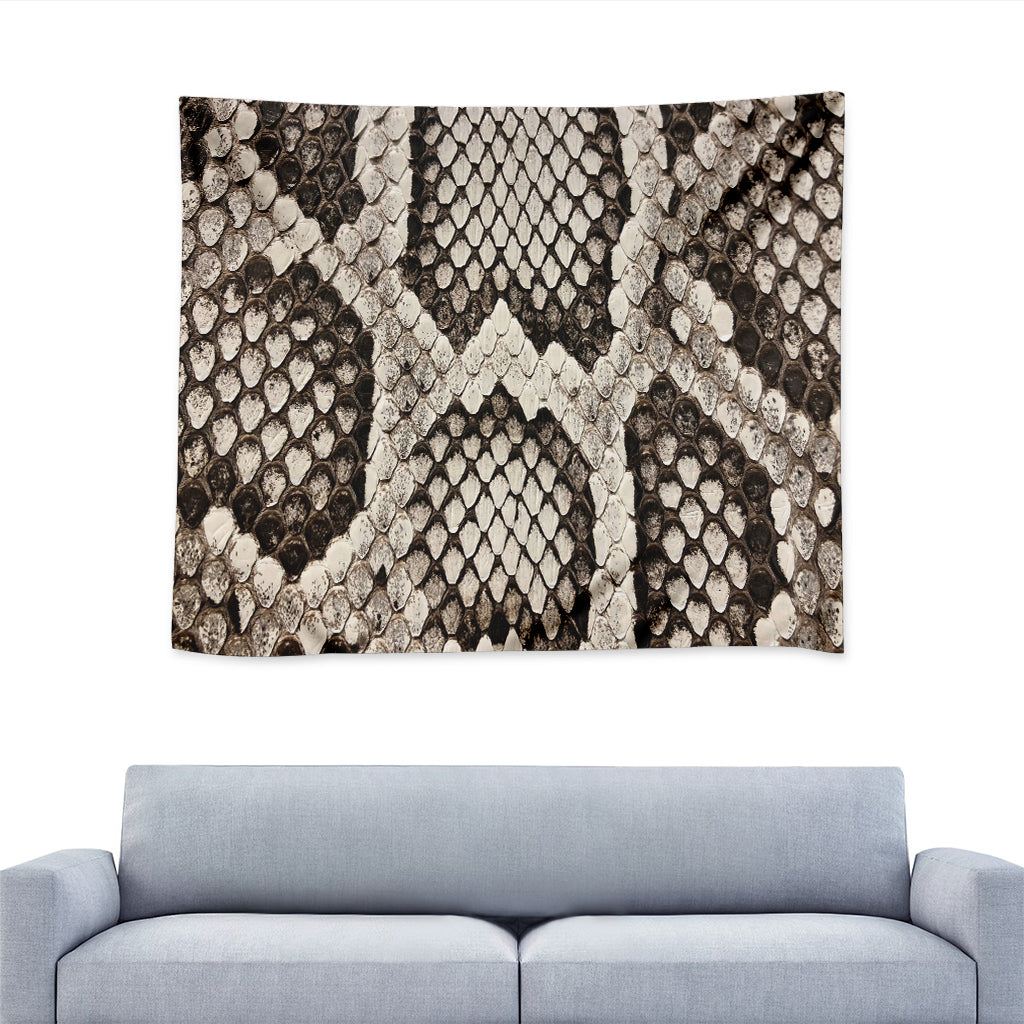 Beige Snakeskin Print Tapestry