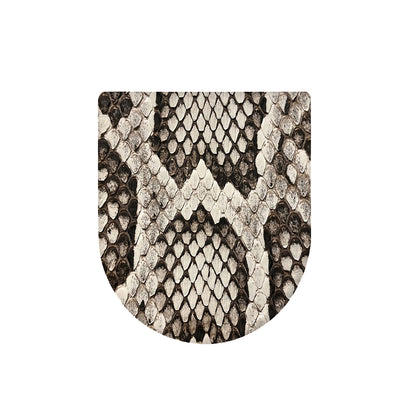 Beige Snakeskin Print Toilet Lid Cover