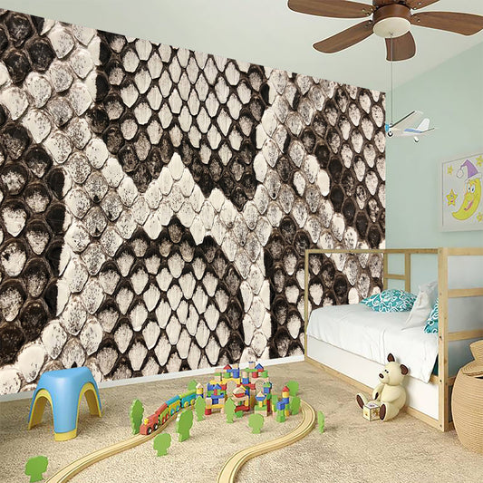 Beige Snakeskin Print Wall Sticker