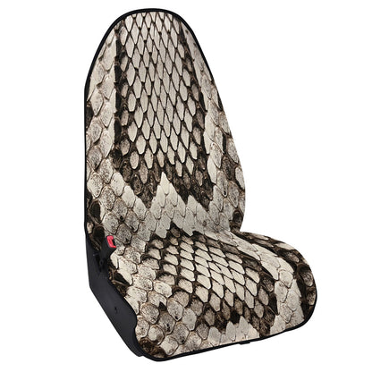 Beige Snakeskin Print Waterproof Car Seat Cover