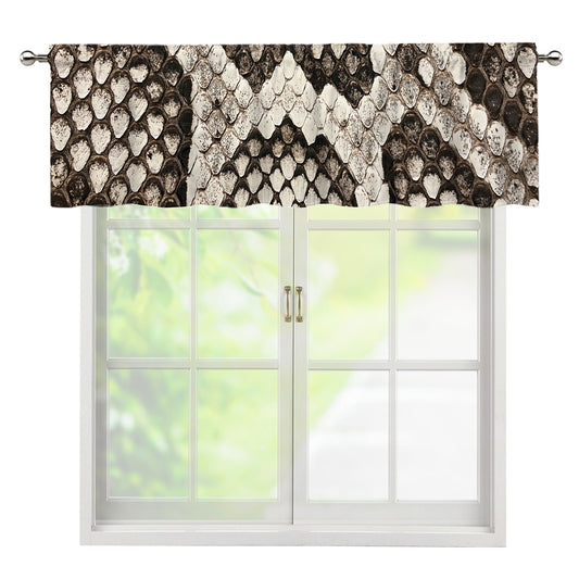 Beige Snakeskin Print Window Valance
