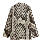 Beige Snakeskin Print Women's Blazer