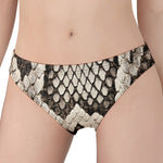 Beige Snakeskin Print Women's Panties