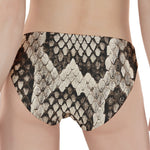 Beige Snakeskin Print Women's Panties