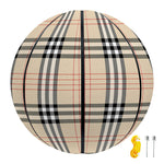 Beige Tartan Pattern Print Basketball