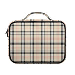 Beige Tartan Pattern Print Briefcase Bible Bag
