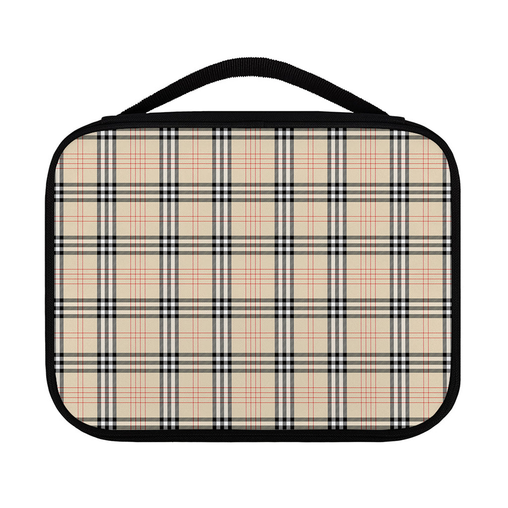 Beige Tartan Pattern Print Classic Bible Case