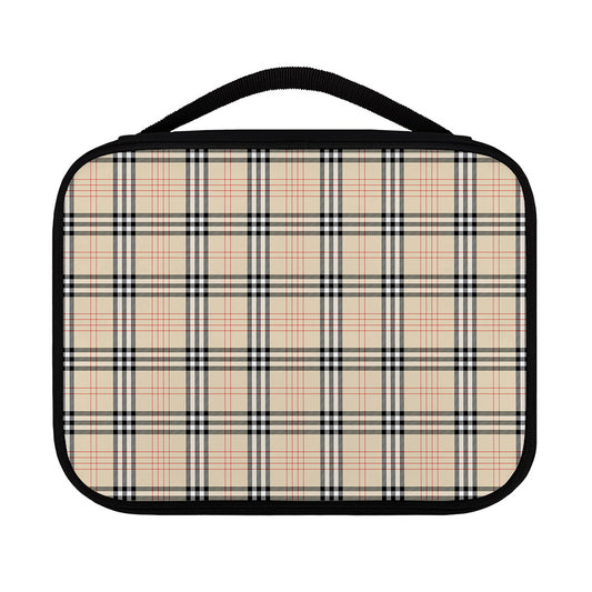 Beige Tartan Pattern Print Classic Bible Case