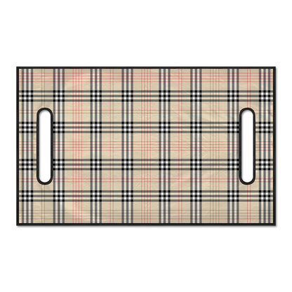 Beige Tartan Pattern Print Golf Cart Seat Cover