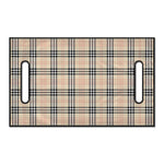 Beige Tartan Pattern Print Golf Cart Seat Cover