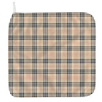 Beige Tartan Pattern Print Hand Towel
