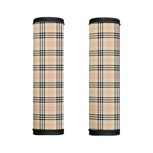 Beige Tartan Pattern Print Handle Covers